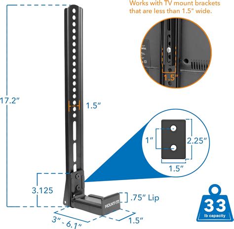 Buy Mount-It! Soundbar Mount for TV and Wall Mounting | 2-in-1 Soundbar ...