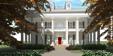 Luxury Southern Plantation. 4500 Square Feet. Tyree House Plans.