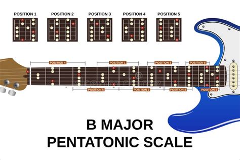 B major pentatonic scale stock vector. Illustration of electric - 168519307