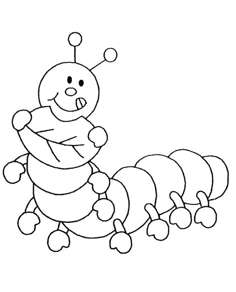 Caterpillar - Insects Coloring pages for kids to print & color