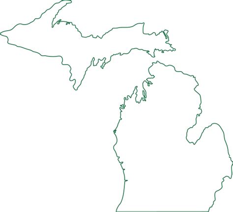 Michigan Map Outline Clip Art at Clker.com - vector clip art online ...