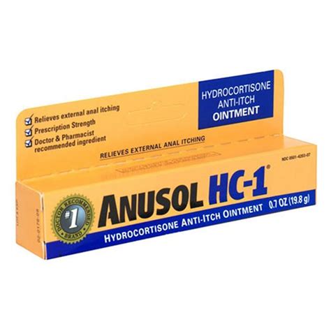 Amazon.com: Anusol HC-1, Hydrocortisone Anti-Itch Ointment, 0.7-Ounce ...