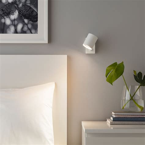 NYMÅNE wall/reading lamp, wired-in inst, white - IKEA Malaysia