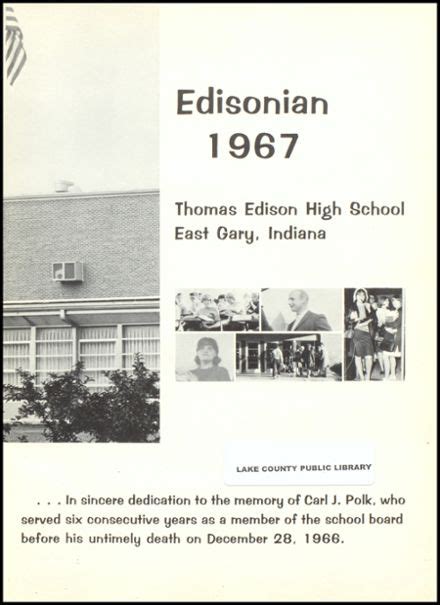 Explore 1967 Edison High School Yearbook, Gary IN - Classmates