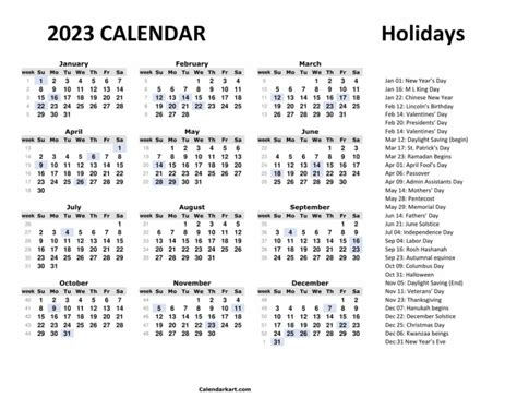 Free Printable Year At A Glance Calendar 2022 & 2023 - At A Glance ...