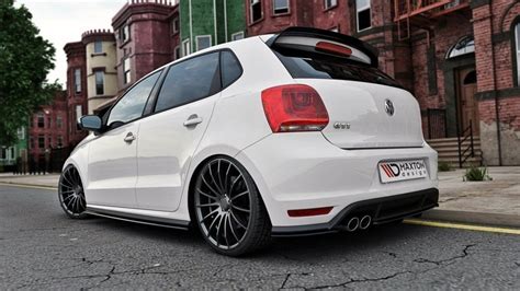 REAR SPLITTER VW POLO MK5 GTI FACELIFT (with a vertical bar) Gloss ...