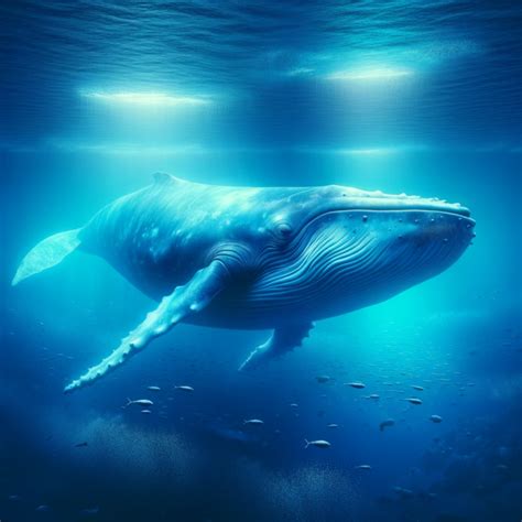 Majestic Blue Whale Gliding Through Ocean Depths | Ansiklopedika Images