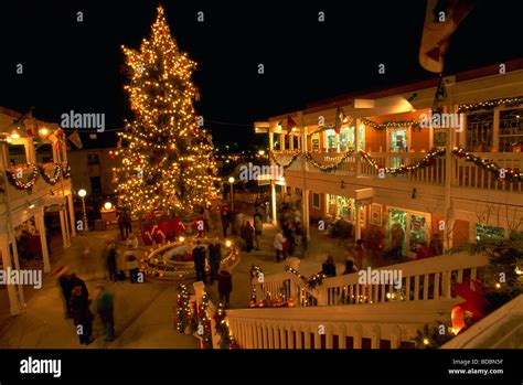 Christmas decor at night in Old Town Albuquerque, New Mexico Stock ...