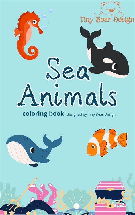 Sea Animals Coloring Book Designed by Tiny Bear Design - Etsy