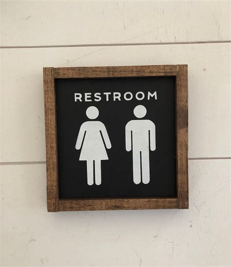 Unisex Restroom Wooden Sign / Bathroom Sign / Funny Sign / - Etsy UK