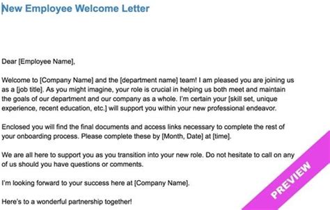 New Employee Welcome Letter Template | Hourly Workforce Tracking