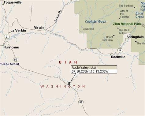 Apple Valley, Utah Map 1