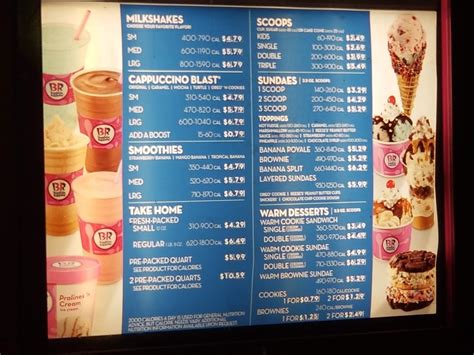 Menu at Baskin-Robbins, Madison Heights, Dequindre Rd