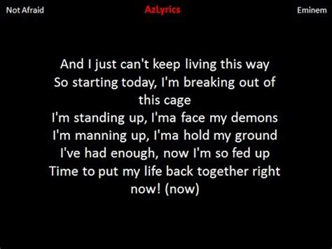 Eminem- I'm Not Afraid Lyrics - YouTube