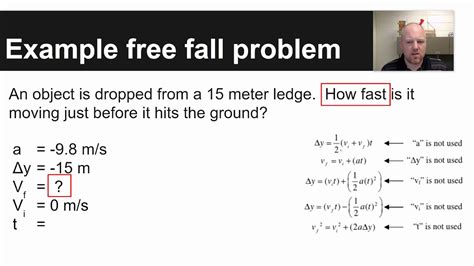 Solving free fall physics problems - YouTube