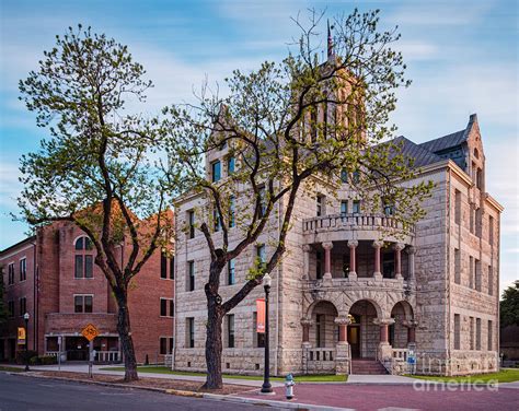 Architectural Photograph of the Comal County Courthouse in Downtown New Braunfels Texas Hill ...