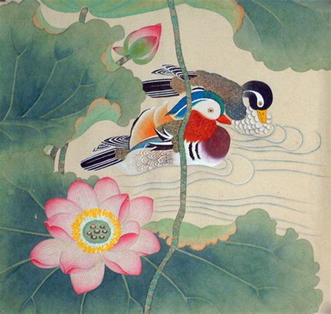 Chinese Painting: Mandarin Duck - Chinese Painting CNAG234482 - Artisoo.com