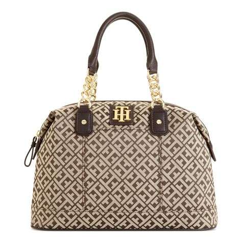 Tommy Hilfiger Bombay Jaquard Bowler Bag in Brown - Lyst