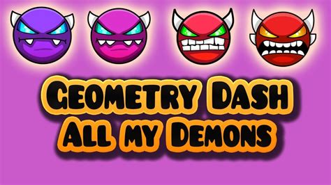 Geometry Dash - All my Demon Levels in one Stream - YouTube