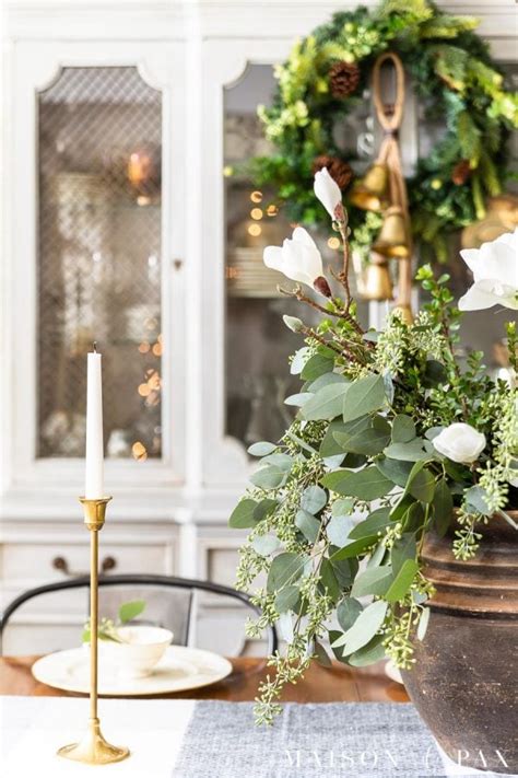 Black White and Brass Christmas Tablescape - Maison de Pax