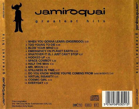 Carátula Trasera de Jamiroquai - Greatest Hits - Portada