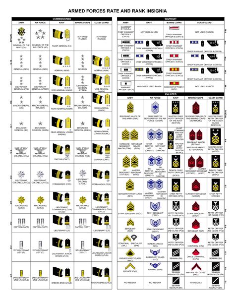 Rank Insignia of the US Armed Forces | Military Uniforms and History ...