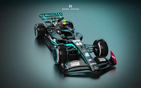 [OC] My 2022 Mercedes livery based on their new black design : r/formula1