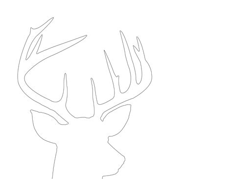 Printable Deer Head Outline