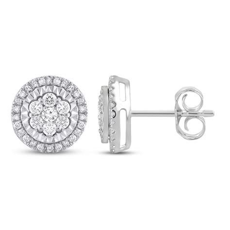 Diamond Stud Earrings 1/2 ct tw Sterling Silver | Kay