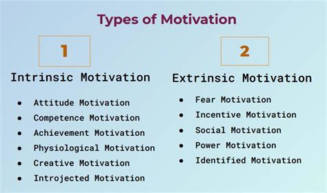 Types of Motivation with Definitions | Types