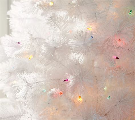 Bethlehem Lights Flocked White Pine Tree - QVC.com