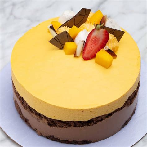 Mango Dark Chocolate Mousse Cake | Dessert Lady Cafe and Bakery