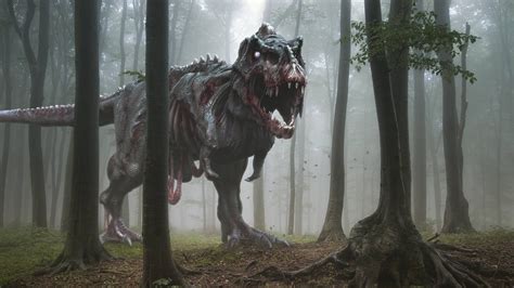 dinosaur zombie forest tree fall fear HD wallpaper | Zombie wallpaper, Fantasy art, Zombie