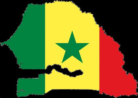 Senegal Flag Map - MapSof.net