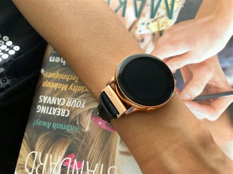 Women Rose Gold Galaxy Watch Active 40mm Strap Band Black - Etsy