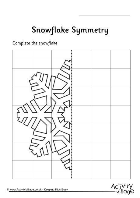 Snowflake Symmetry Worksheet | inspiration | Pinterest | Symmetry ...