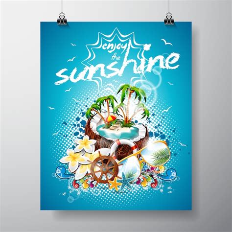 Free Vector | Summer poster design