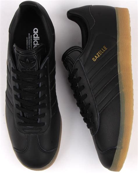 Adidas, Gazelle, Trainers, Black, Leather, Gum | 80s casual classics