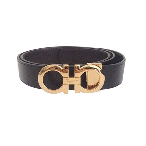 Salvatore Ferragamo Men's belt Belts Leather Black ref.47299 - Joli Closet