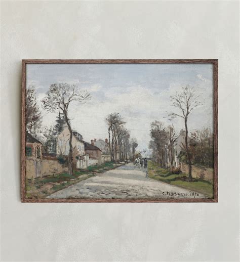 Village Road Painting Vintage Landscape Painting Farmhouse - Etsy