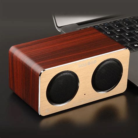 HIFI Wooden Bluetooth Speaker 6w Portable Mini Wood Speaker Dual Stereo Subwoofer Loudspeaker ...