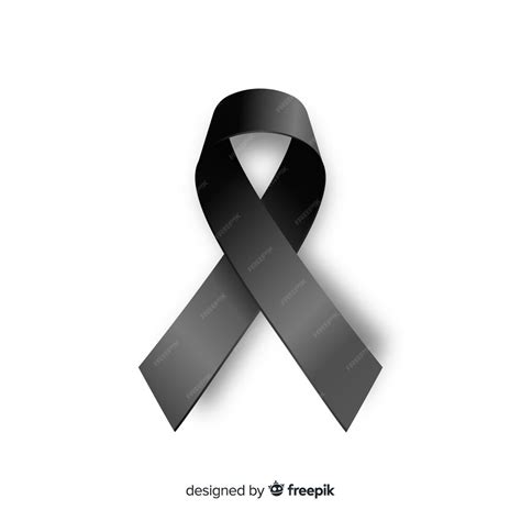 Free Vector | Elegant funeral ribbon with realistic design