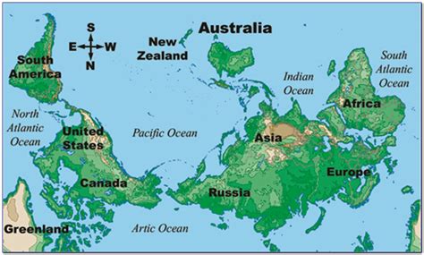 New Zealand World Map Upside Down | prosecution2012