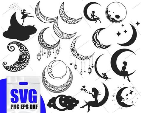 Moon Silhouette Vector at Vectorified.com | Collection of Moon Silhouette Vector free for ...