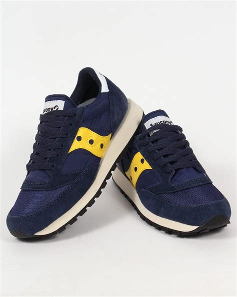 Saucony Jazz Original Vintage Trainers Blue/Yellow,runners,shoes,80s,mens