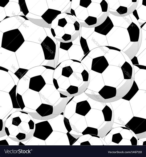 Soccer balls seamless pattern Royalty Free Vector Image