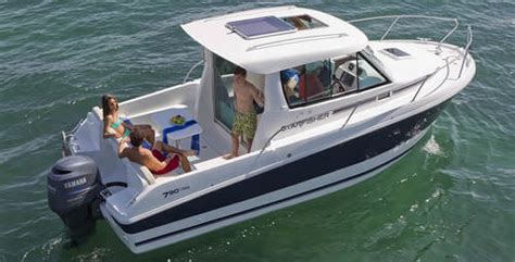 Outboard cabin cruiser - ST790 OBS - ST Boats - with enclosed cockpit / sport-fishing / 8-person ...