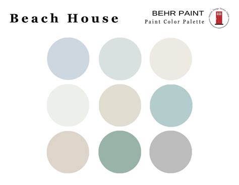 Beach House Behr Paint Color Palette Behr Whole House Paint Colors ...