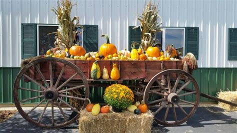 Kuipers Family Farm | Fall outdoor decor, Farm wagons, Old wagons