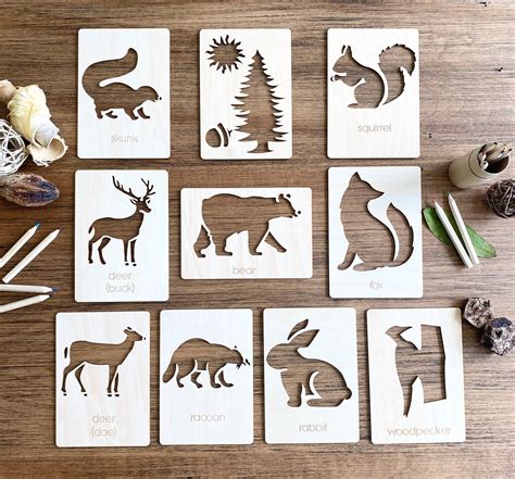 Woodland Animal Stencils | Etsy